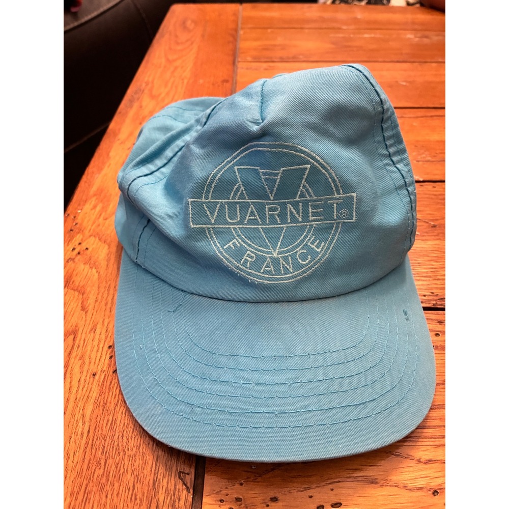 Vintage Vuarnet France Snapback Hat Light Blue Retro Surf Ski Logo Cap Taiwan